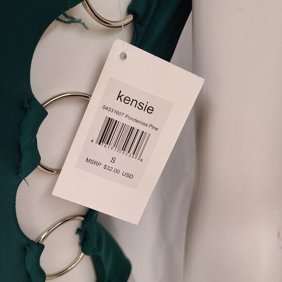Kensie Green Open Side Bathing Suit Womens size Small NEW WITH TAGS - Picture 5 of 8